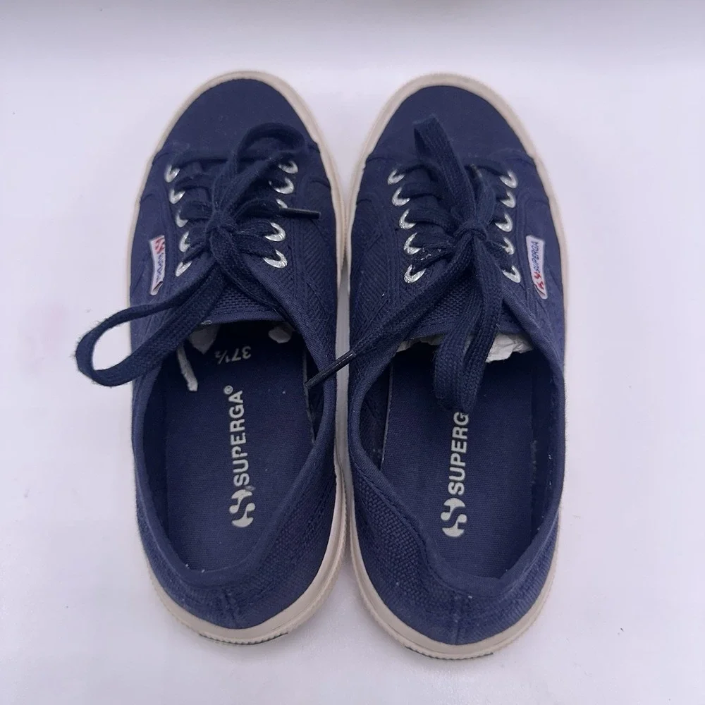 Superga 2750‎ Cotu Classic Navy Blue Canvas Sneakers Men 5.5 Women 7 EU 37.5